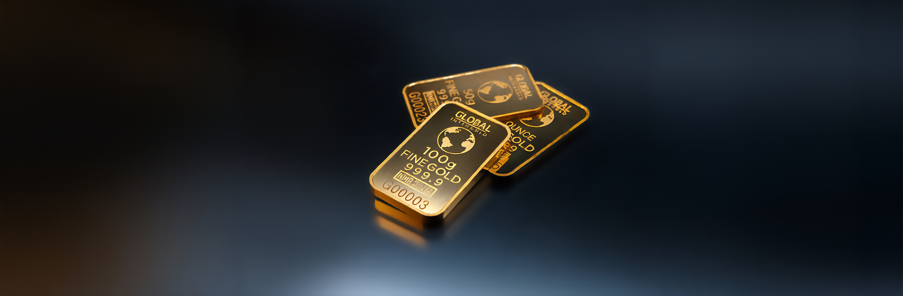 Fine gold bars detail